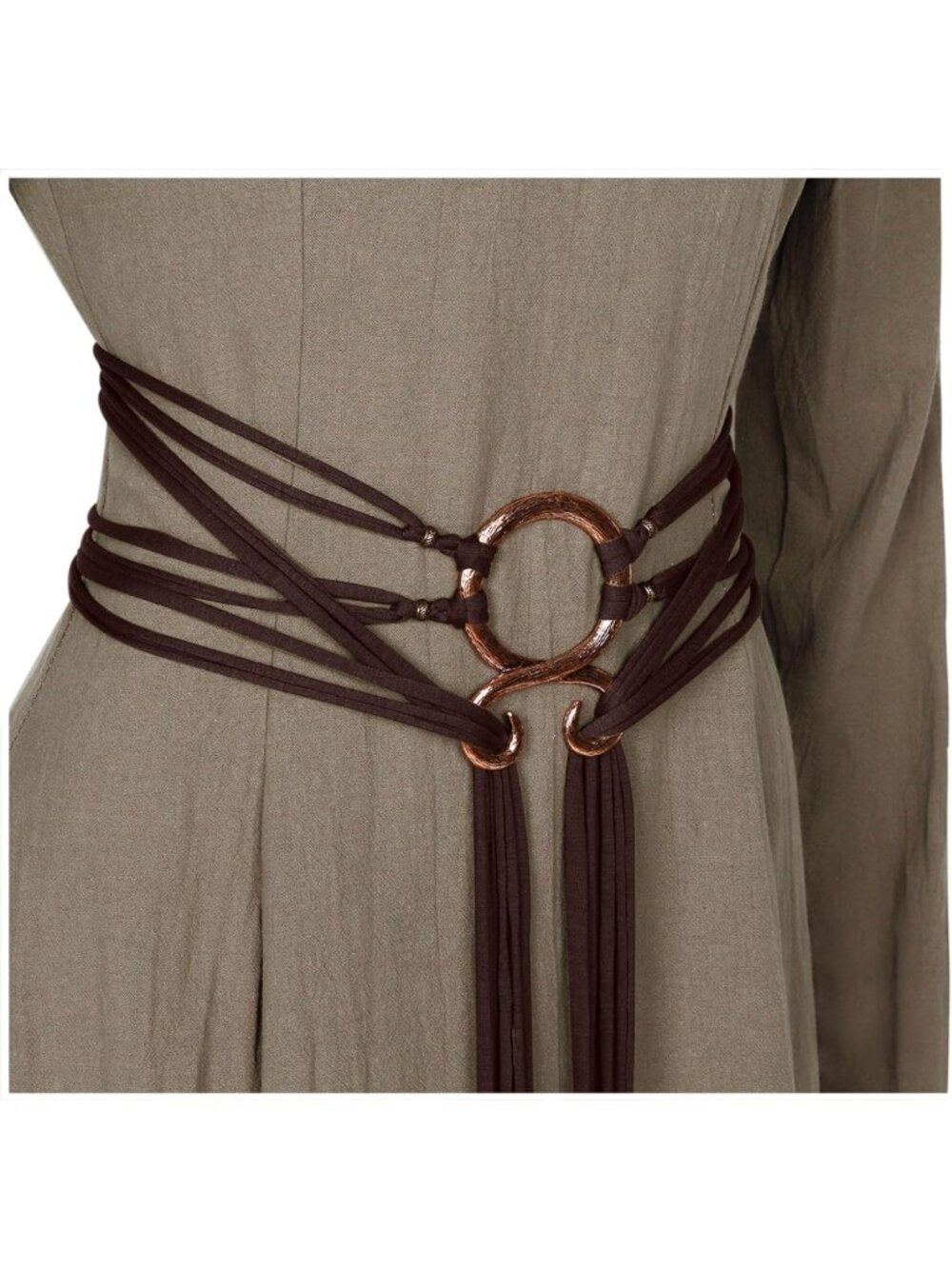 Extra Long Rope Belt for Women - Stylish Viking Troll Cross Design Accessory